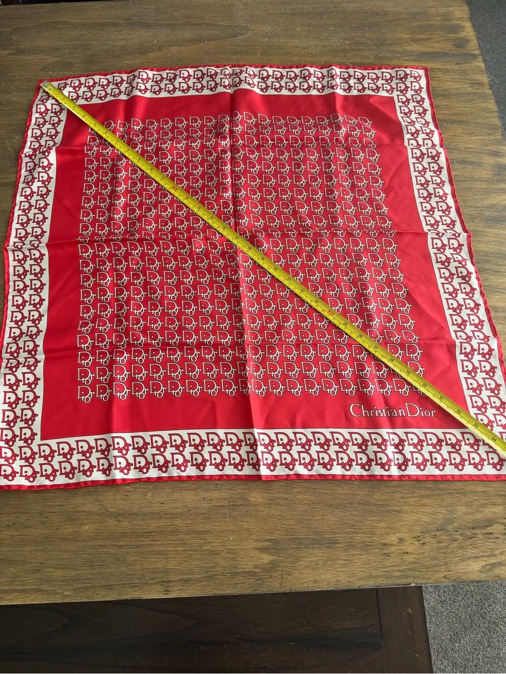 Dior Logo Printed Silk Scarf Bandana